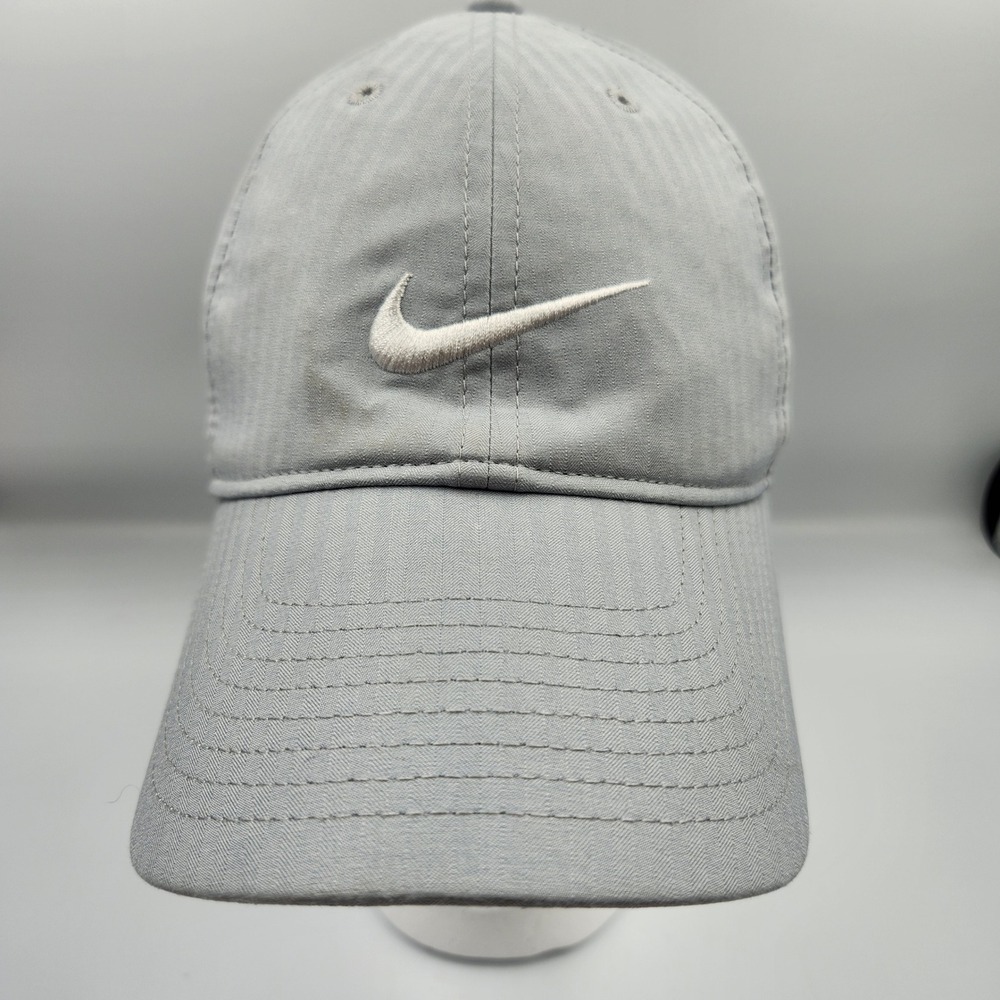 Nike Legacy91 Dri-FIT Hat Grey Herringbone Adjustable Golf Training Cap